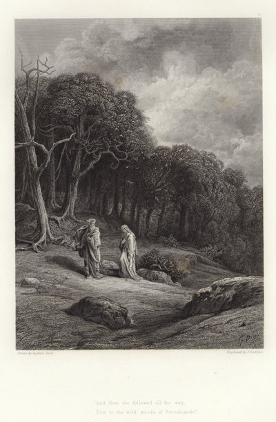 Illustration für Vivien von Alfred Tennyson von Gustave Dore